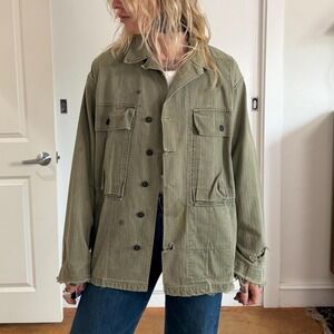 Vintage 1940s US Army HBT Jacket with 13 Star Buttons